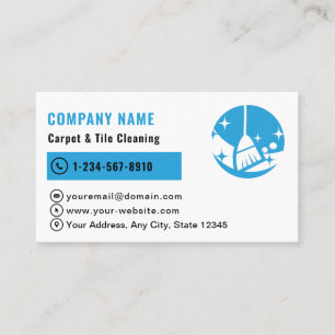 Professional Carpet & Tile Cleaning Logo  Business Card