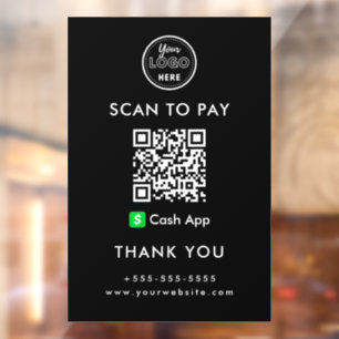 Professional Cash App QR Code Scan to Pay Logo