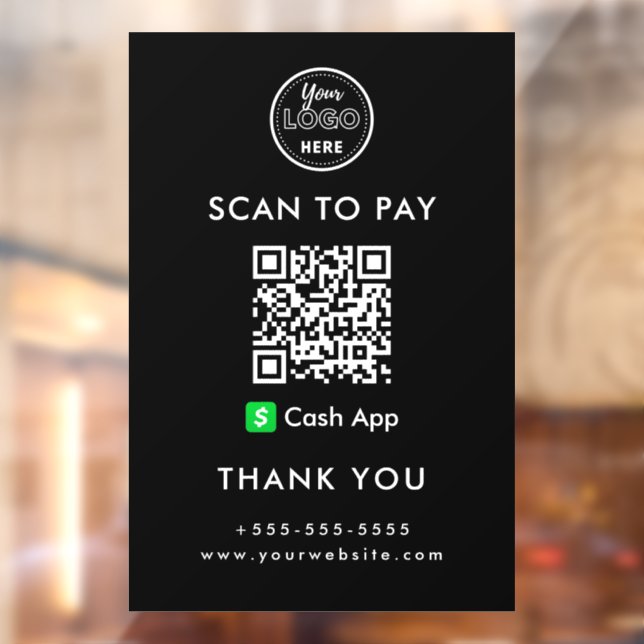 Professional Cash App QR Code Scan to Pay Logo (Sheet 2)