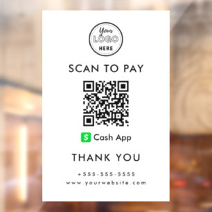 Professional Cash App QR Code Scan to Pay Logo