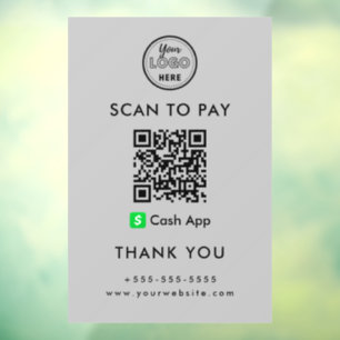 Professional Cash App QR Code Scan to Pay Logo