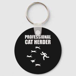 Professional Cat Herder Funny Herding Cats Key Ring
