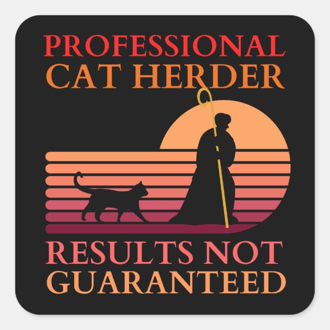 Professional Cat Herder Square Sticker (Front)