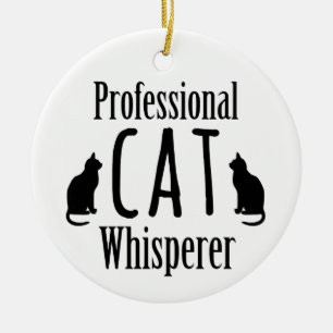 Professional Cat Whisperer Ceramic Tree Decoration