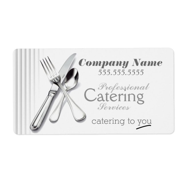 Professional Catering Services Custom Labels (Front)