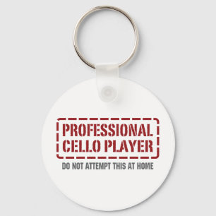 Professional Cello Player Key Ring