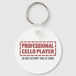 Professional Cello Player Key Ring