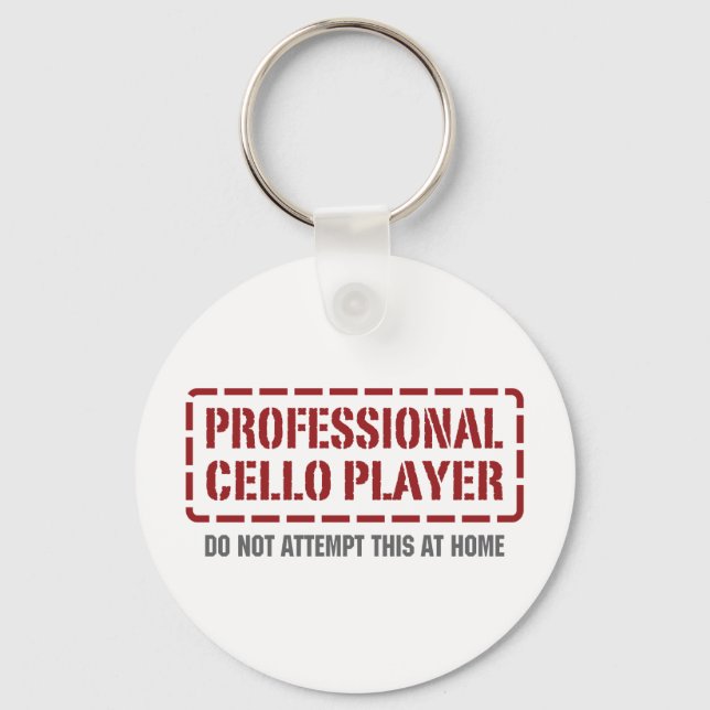 Professional Cello Player Key Ring (Front)