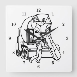 Professional Cement Layer Square Wall Clock