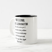 Professional Chaos Coordinator Definition Coworker Two-Tone Coffee Mug (Front Left)