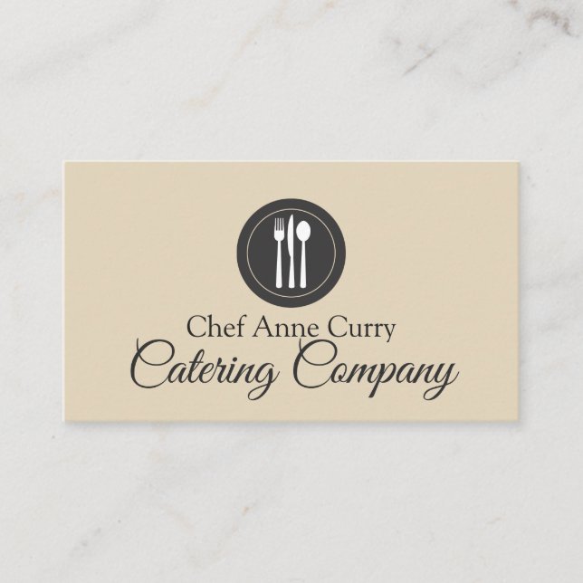 Professional Chef Catering Company Business Card (Front)