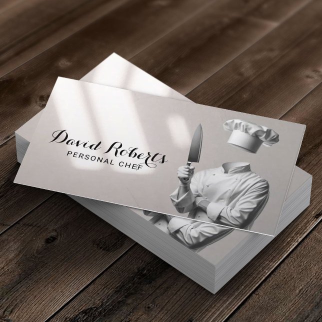 Professional Chef Creative Cook Catering  Business Card (Creator Uploaded)