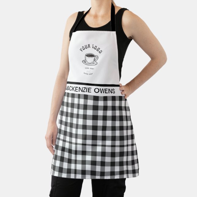 Professional Chequerboard Custom Logo Apron (Insitu)