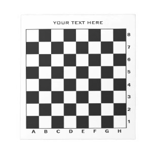 Professional chess board with numbers and letters notepad