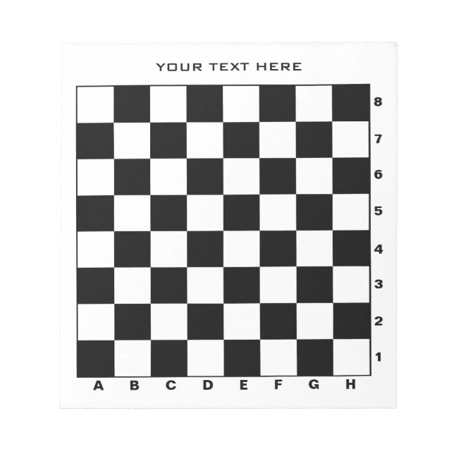 Professional chess board with numbers and letters notepad (Front)