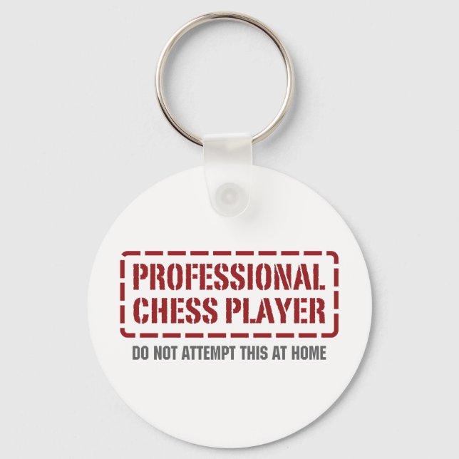 Professional Chess Player Key Ring (Front)
