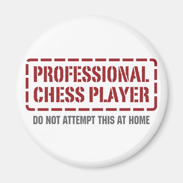 Professional Chess Player Magnet (Front)