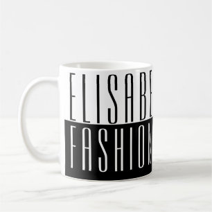 professional chic black & white fashion designer coffee mug