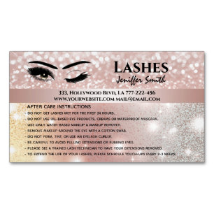 Professional chic glittery lashes after care 	Magnetic business card