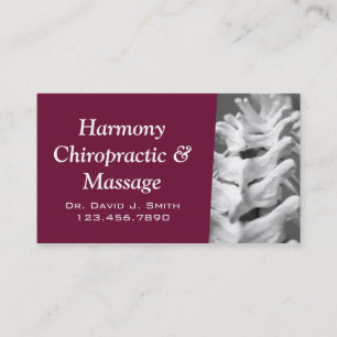 Professional Chiropractor Chiropractic Health Business Card