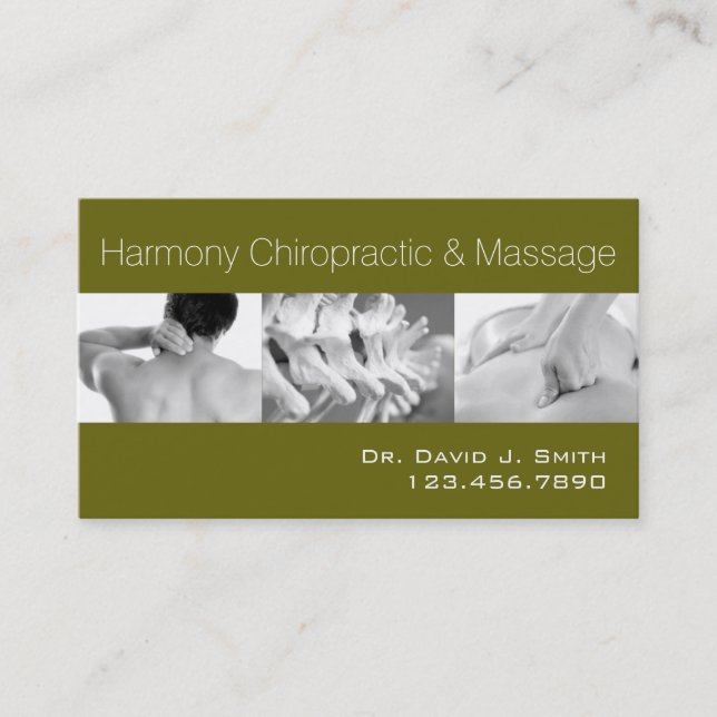 Professional Chiropractor Chiropractic Health Business Card (Front)