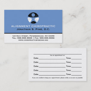 Professional Chiropractor Multiple Appointment Business Card