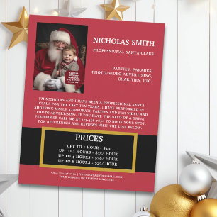 Professional Christmas Santa Claus Promotion Photo Flyer