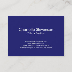 Professional Chubby Midnight Blue Consultant Business Card