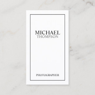 Professional Classic Black and White Business Card