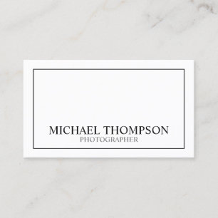 Professional Classic Black and White Business Card