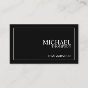 Professional Classic Black and White Business Card