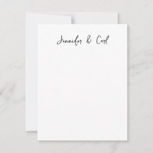 Professional Classic Calligraphy Minimalist Plain Card