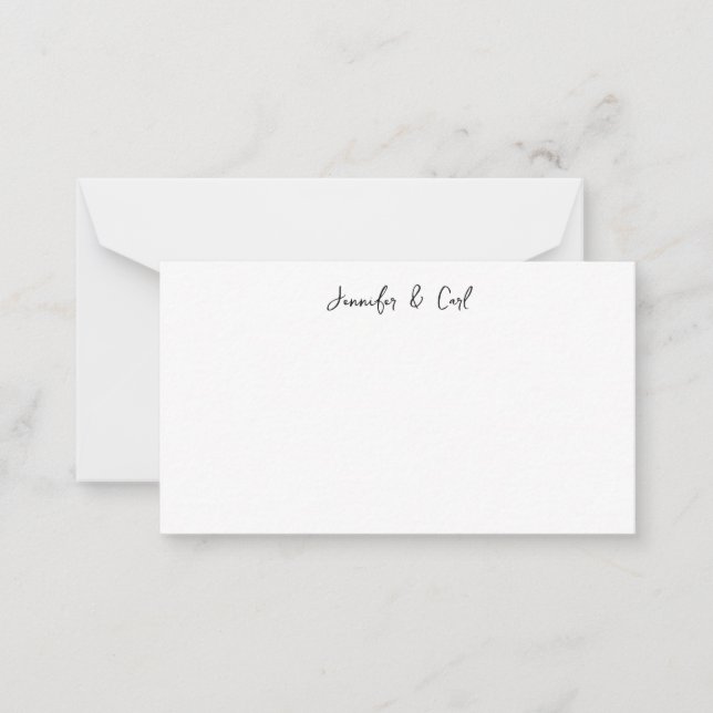 Professional Classic Calligraphy Minimalist Plain Card (Front)