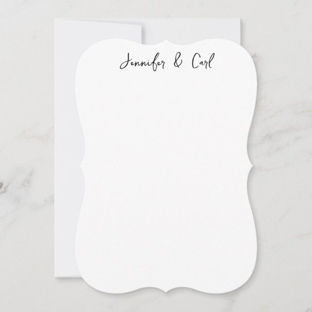 Professional Classic Calligraphy Minimalist Plain Card (Front)