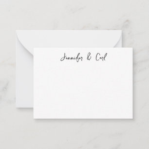 Professional Classic Calligraphy Minimalist Plain Card