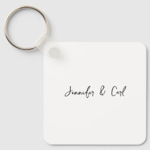 Professional Classic Calligraphy Minimalist Plain Key Ring