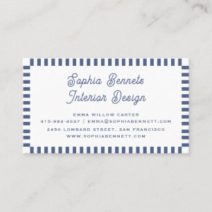 Professional Classic Retro Clean 70s 80s Blue Business Card