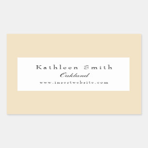 Professional Classic Vanilla Custard Edge Rectangular Sticker