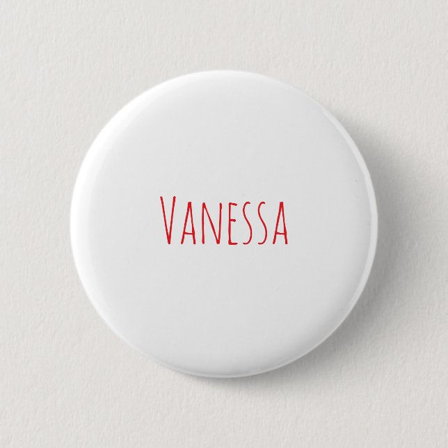 Professional classical calligraphy name custom red 6 cm round badge (Front)