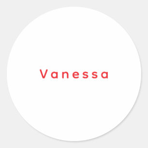 Professional classical calligraphy name custom red classic round sticker