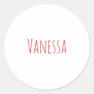 Professional classical calligraphy name custom red classic round sticker