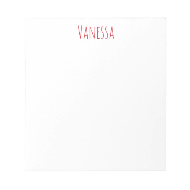 Professional classical calligraphy name custom red notepad (Front)