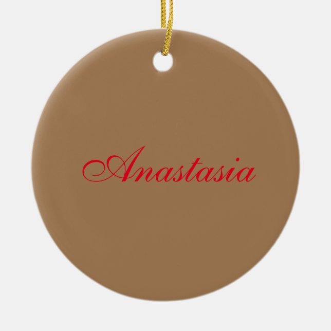 Professional classical handwriting name custom ceramic ornament (Front)