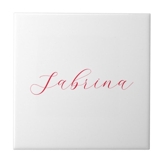 Professional classical handwriting name custom ceramic tile (Front)