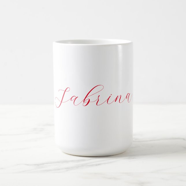 Professional classical handwriting name custom coffee mug (Center)