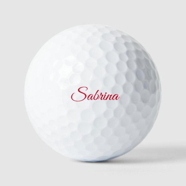 Professional classical handwriting name custom golf balls (Front)