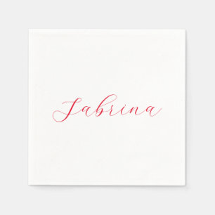 Professional classical handwriting name custom napkin