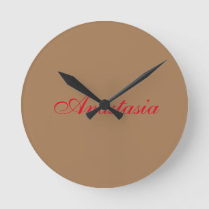 Professional classical handwriting name custom round clock
