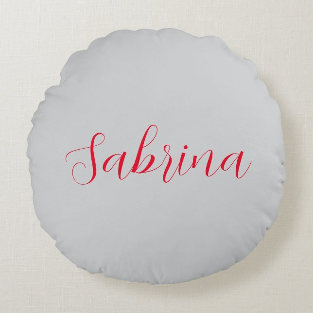 Professional classical handwriting name custom round cushion (Front)