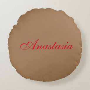 Professional classical handwriting name custom round cushion